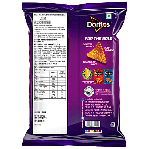 Doritos Spicy Sweet Chili Nutrition Facts