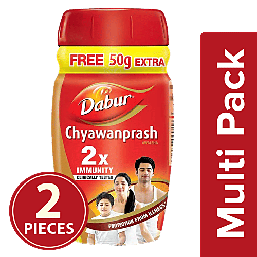 Dabur Chyawanprash - 2X Immunity (Get 50 g Free), 2x500 g (Multipack) 