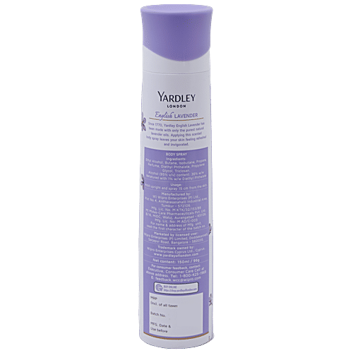 Yardley London English Lavender Deodorant For Women, 2x150 ml (Multipack) 