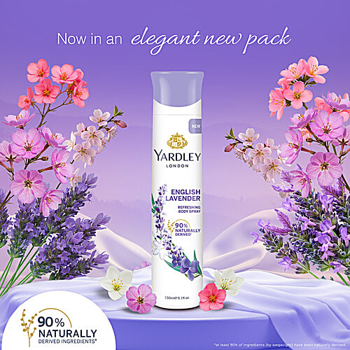 Yardley London English Lavender Deodorant For Women, 2x150 ml (Multipack) 