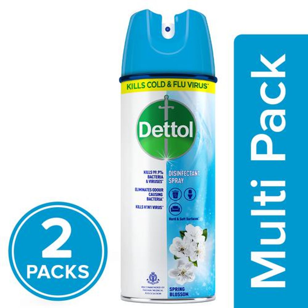 Dettol Disinfectant Spray Sanitizer For Germ-Protection - Spring Blossom, 2x225 ml Multipack