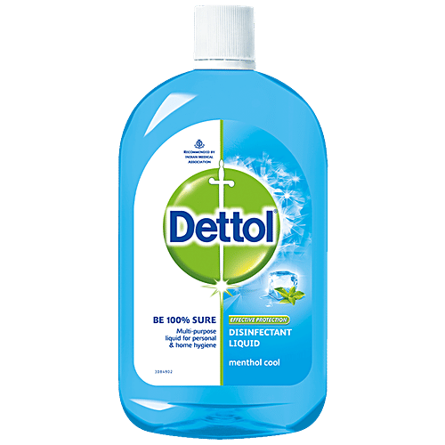 Dettol Liquid Disinfectant-Menthol Cool 500ml + Disinfectant Spray-Spring Blossom 225ml, Combo 2 Items 