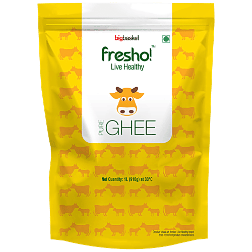 Fresho Pure Cow Desi Ghee, 2x1 L Multipack 