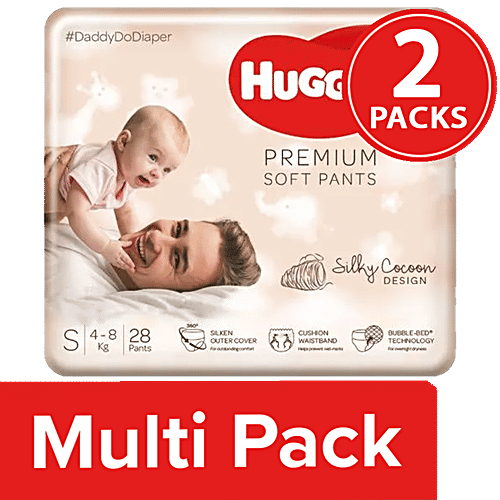 Huggies Premium Soft Diaper Pants - Small Size, 2x28 pcs (Multipack) 