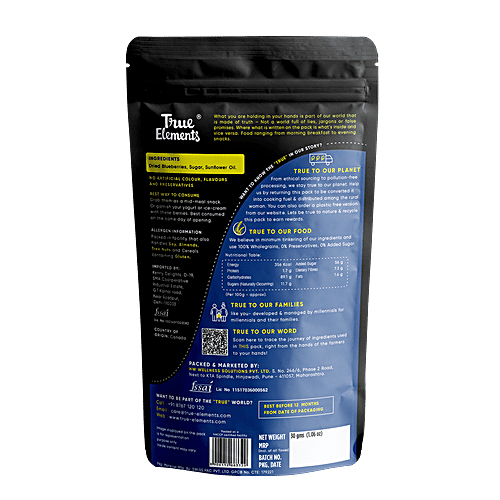 True Elements Dried Blueberries, 5x30 g Multipack 