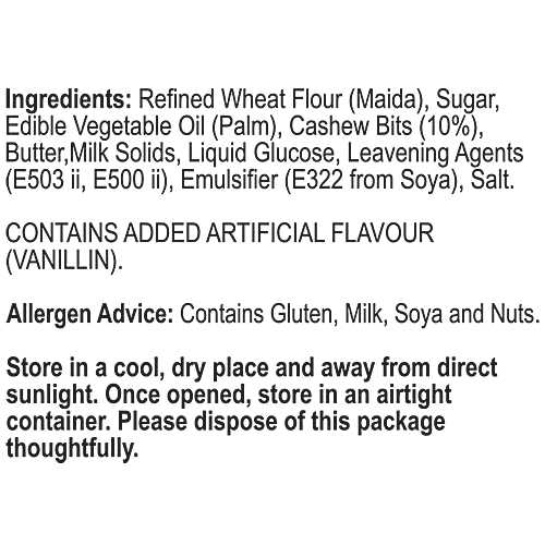 Unibic Cashew Cookies, 6x75 g Multipack 