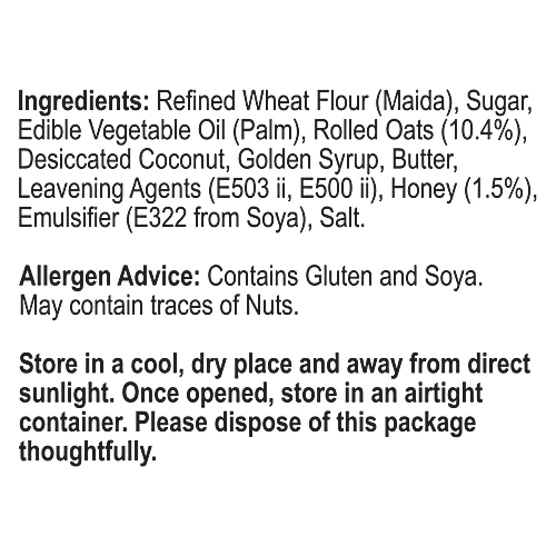 Unibic Cookies - Honey Oatmeal, 6x75 g Multipack 