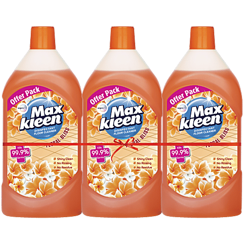 Maxkleen Disinfectant Floor Cleaner - Floral Bliss, 3 x 975 ml Multipack 