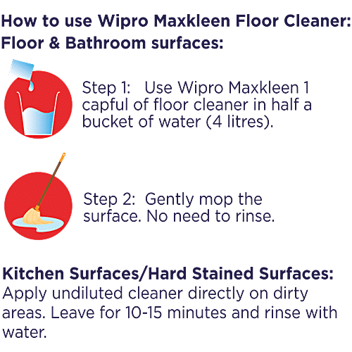 Maxkleen Disinfectant Floor Cleaner - Floral Bliss, 3 x 975 ml Multipack 