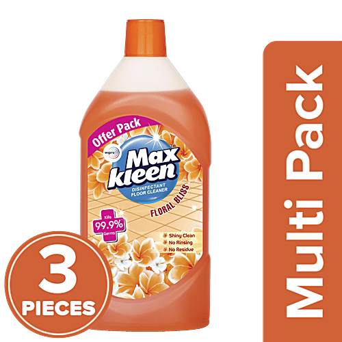 Maxkleen Disinfectant Floor Cleaner - Floral Bliss, 3 x 975 ml Multipack 