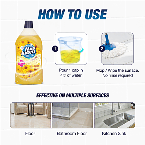 Maxkleen Disinfectant Floor Cleaner - Citrus Joy, 3 x 975 ml Multipack 