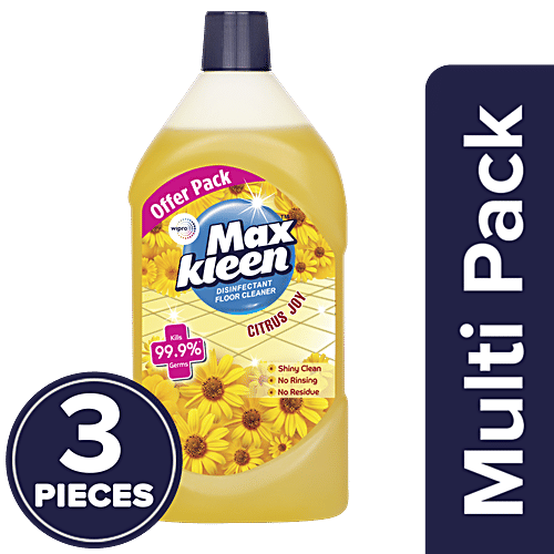 Maxkleen Disinfectant Floor Cleaner - Citrus Joy, 3 x 975 ml Multipack 