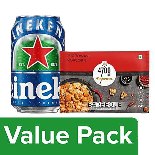 bb Combo 4700BC Microwave Popcorn - BBQ 92 g + Heineken 0.0 - 330 ml Can, Combo 2 Items 