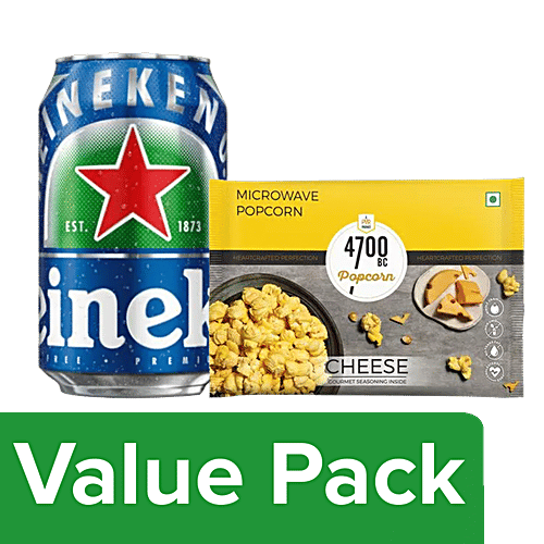 bb Combo 4700BC Microwave Popcorn - Cheese 94 g + Heineken 0.0 - 330 ml Can, Combo 2 Items 