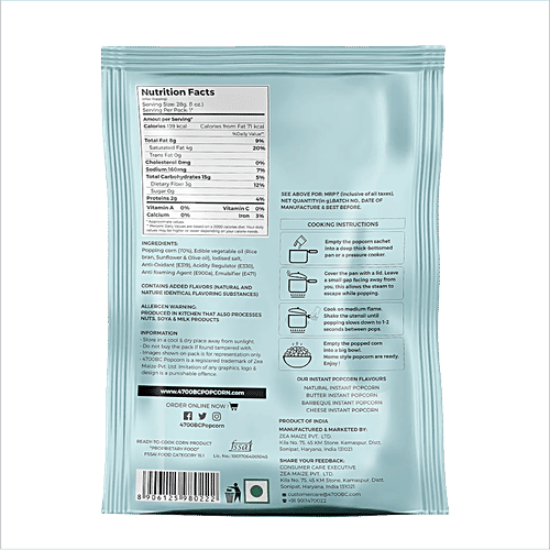 bb Combo 4700BC Instant Popcorn - Natural 90 g + Radler - Mint Lime 300 ml Can, Combo 2 Items 