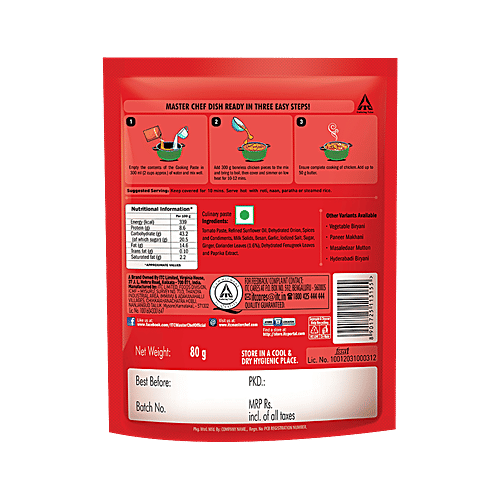 ITC Master Chef Butter Chicken Cooking Masala Paste, 2x80 g Multipack 