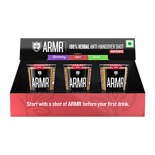 ARMR 100% Anti Hangover Drink - Apple (Pack of 3), 6x180 ml Multipack 