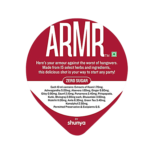 ARMR 100% Anti Hangover Drink - Apple (Pack of 3), 6x180 ml Multipack 