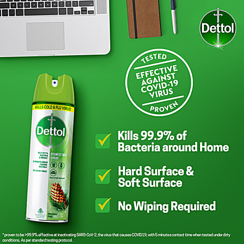 Dettol Disinfectant Spray Sanitizer For Germ-Protection - Original Pine, 2x225 ml Multipack