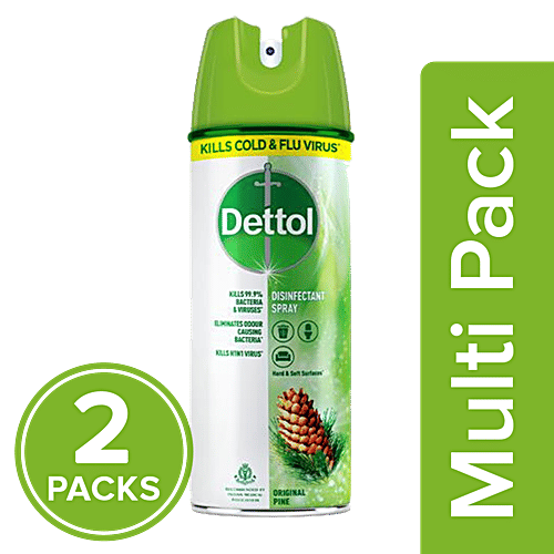 Dettol Disinfectant Spray Sanitizer For Germ-Protection - Original Pine, 2x225 ml Multipack