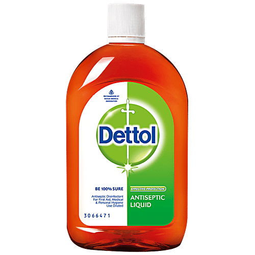 Dettol Antiseptic Liquid 550 ml + Laundry Sanitizer- Spring Blossom 480 ml, Combo 2 Items 