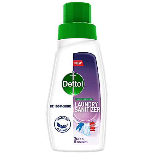 Dettol Antiseptic Liquid 250 ml + Laundry Sanitizer- Spring Blossom 480 ml, Combo 2 Items 