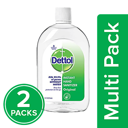 Dettol Original Germ Protection Alcohol Based Hand Sanitizer Refill, 2x500 ml Multipack