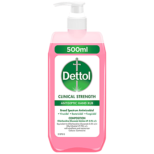 Dettol Clinical Strength Antiseptic Hand Sanitizer, 2x500 ml Multipack 