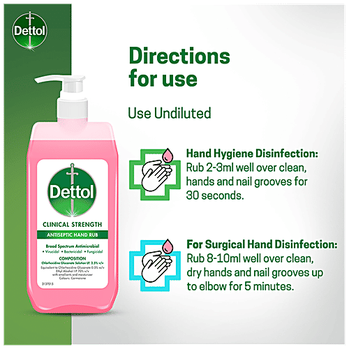 Dettol Clinical Strength Antiseptic Hand Sanitizer, 2x500 ml Multipack 