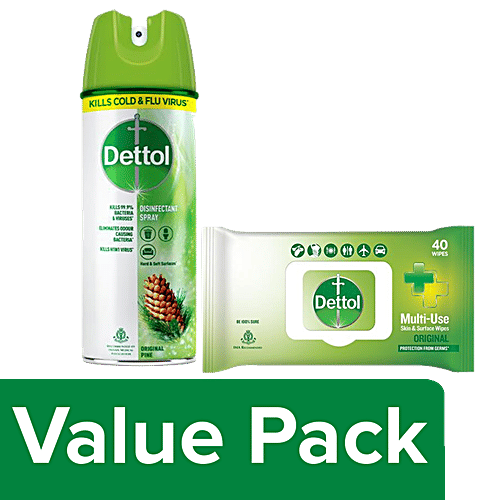 Buy Dettol Disinfectant Spray, Original, 225 ml + Skin & Surface