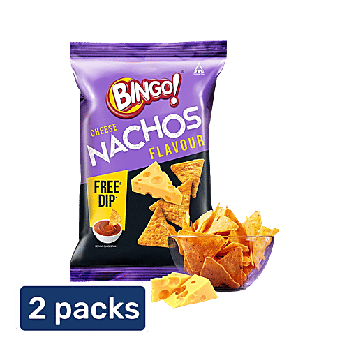 Bingo! Cheese Nachos Flavour, 2 x 80 g (Multipack)