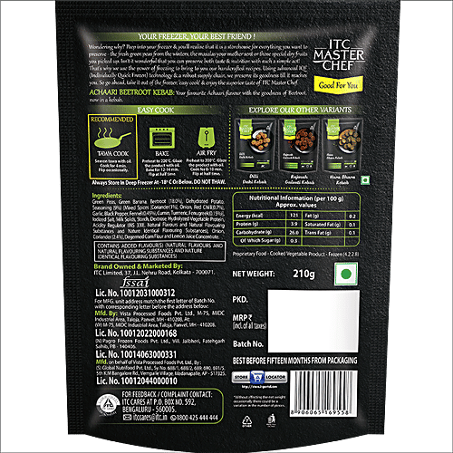 ITC Master Chef Veg Kebab - Beetroot 210 g, Dahi 210 g, Hara Bhara 210 g, Combo 3 Items 