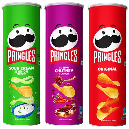 Buy Pringles Potato Chips - Sour Cream & Onion + Fusion Chutney ...
