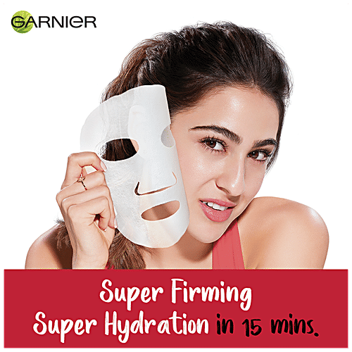 Garnier Skin Naturals Ageless White Face Serum Sheet Mask - Red, 3x32 g Multipack 