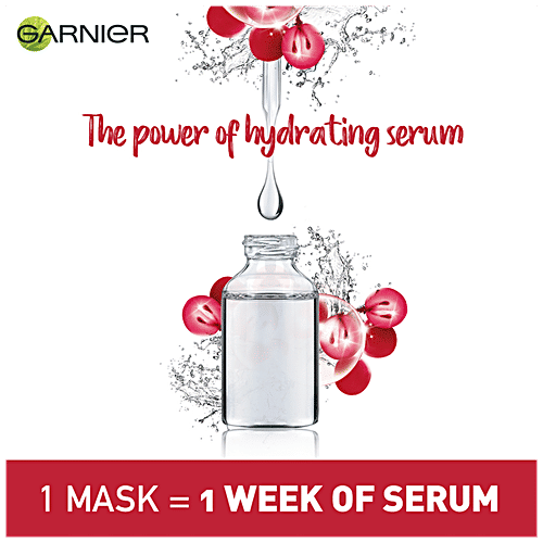 Garnier Skin Naturals Ageless White Face Serum Sheet Mask - Red, 3x32 g Multipack 