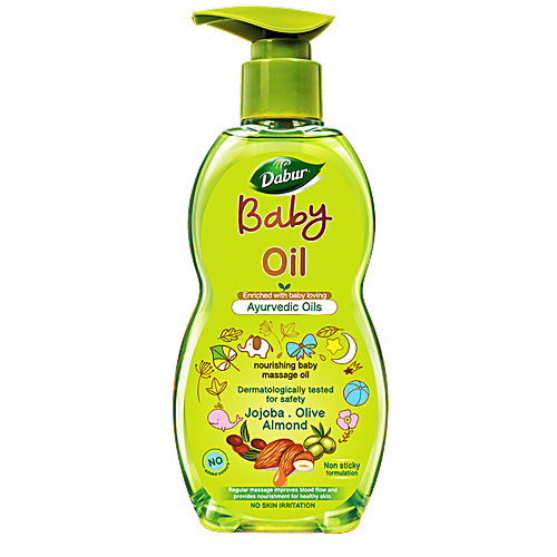 Dabur Baby Wash 200ml+Baby Massage Oil 500ml(No Harmful Chemicals & Tear Free Formula), Combo 2 Items 