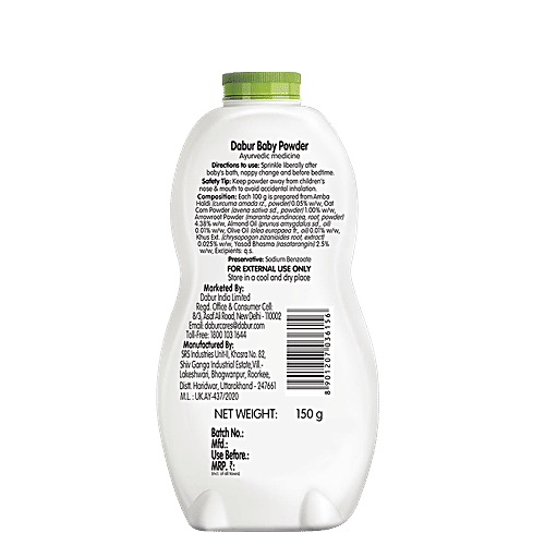 Buy Dabur Baby Powder No added Talc & Asbestos Online at Best Price