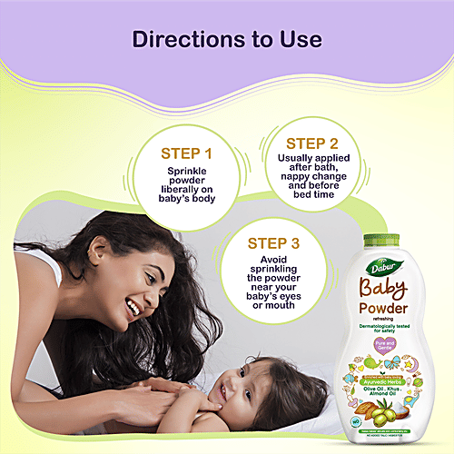Dabur Baby Powder - No added Talc & Asbestos, 3x150 g Multipack 