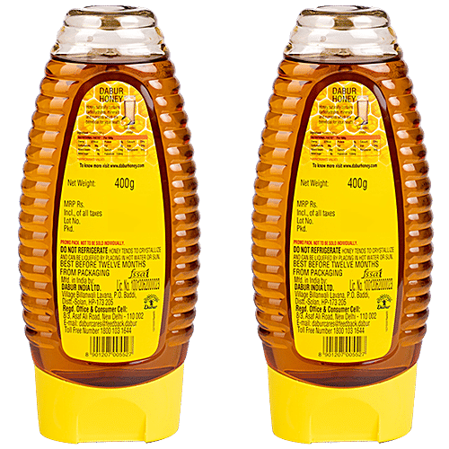 Dabur Honey-100% Pure, 400 g (Buy 1 Get 1 Free) + Vedic Suraksha Green Tea,25 Tea Bags, Combo 2 Items 