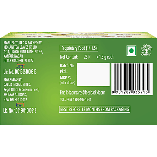Dabur Honey-100% Pure, 400 g (Buy 1 Get 1 Free) + Vedic Suraksha Green Tea,25 Tea Bags, Combo 2 Items 