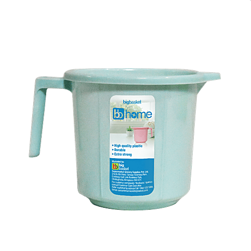 BB Home Popular Plastic Bathing Mug - Blue, 2 x 1.5 L Multipack 