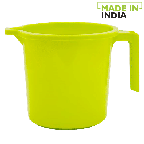 BB Home Premium Plastic Bathing Mug - Green, 2 x 1 L Multipack 