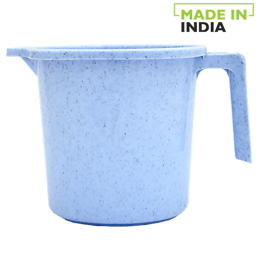 BB Home Premium Plastic Bathing Mug - Sky Blue, 2 x 1 L Multipack 