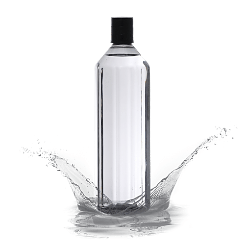 BB Home Octa Plastic Pet Water Bottle - Black, Narrow Mouth, 3 x 1 L Multipack 