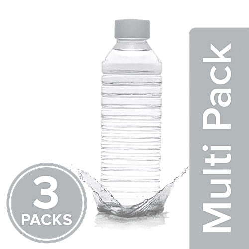 BB Home Leo Plastic Pet Water Bottle - White Wide Mouth, 3 x 1 L Multipack 