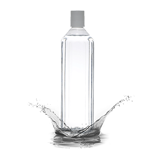 BB Home Octa Plastic Pet Water Bottle - White, Narrow Mouth, 3 x 1 L Multipack 