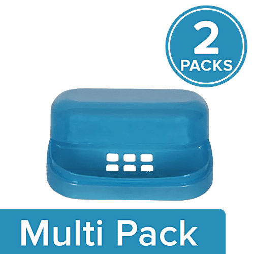 Laplast Soap Case - Translucent Blue, 2 x 1 pc Multipack 