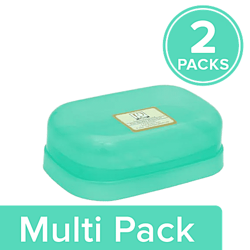 Laplast Translucent Soap Case - Green, 2 x 1 pc Multipack 