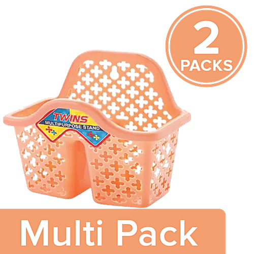 Nakoda Twins Multi Utility Plastic Stand/Rack - Big, Assorted Colour, 2 x 1 pc Multipack