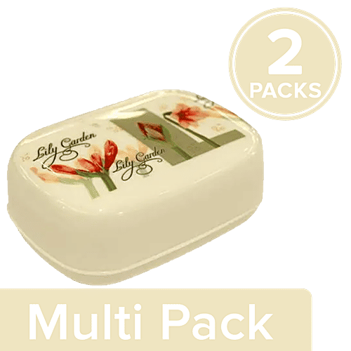 Ratan Maharaja Plastic Soap Case - Lily Garden Brown, 2 x 1 pc Multipack 